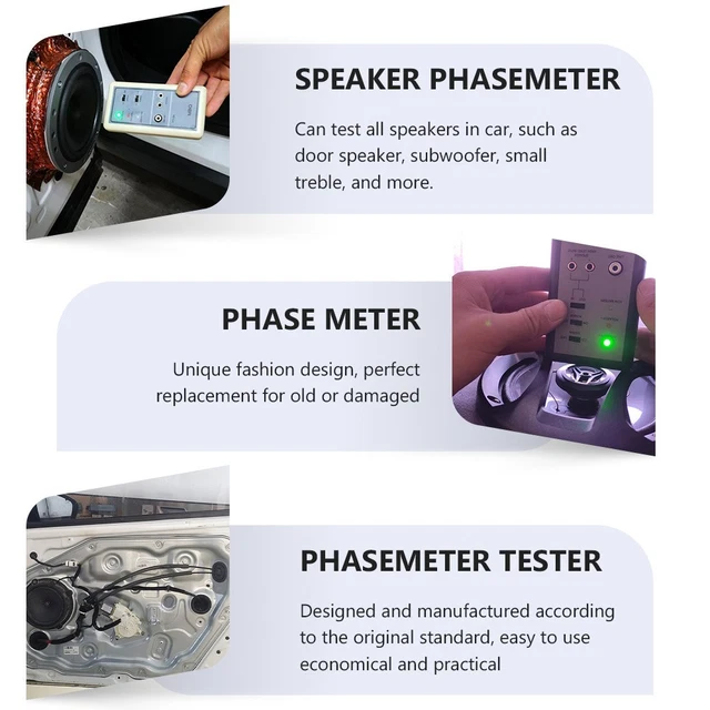 SPEAKER POLARITY TESTER Speaker Phase Meter Car Audio System Test ...