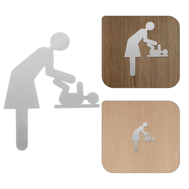 CHANGING ROOM SIGN Diaper Station Baby Double Sided Metal Restroom £7. ...