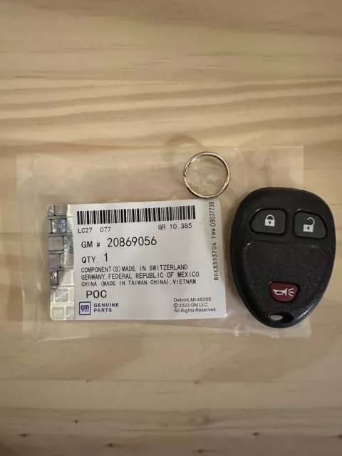 New Oem Gm Chevy Keyless Remote Entry Key Fob Alarm 20869056 / 3 Button