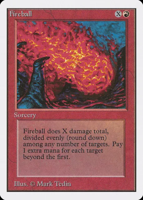 Fireball Unlimited NM Red Common MAGIC THE GATHERING MTG CARD ABUGames