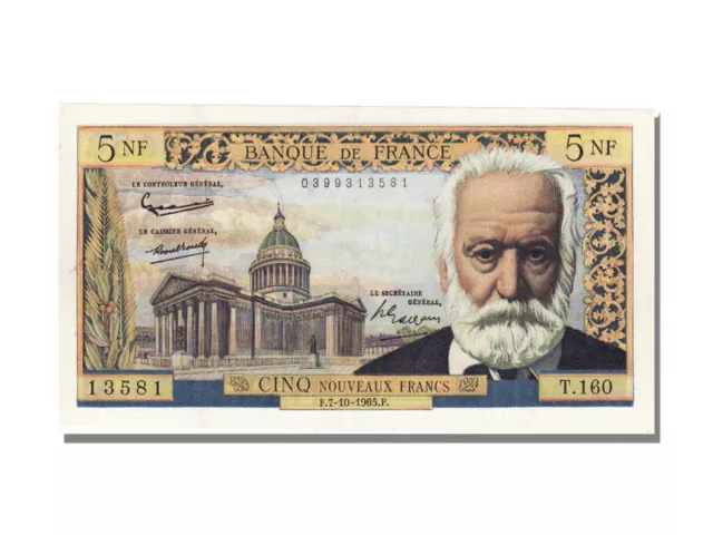 [#11900] Billet, France, 5 Nouveaux Francs, 5 NF 1959-1965 ''Victor Hugo'', 1965