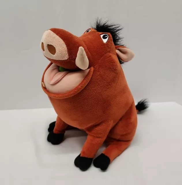 Disney Lion King Talking Burping Tooting Plush Pumba with Bug - Tested & Works