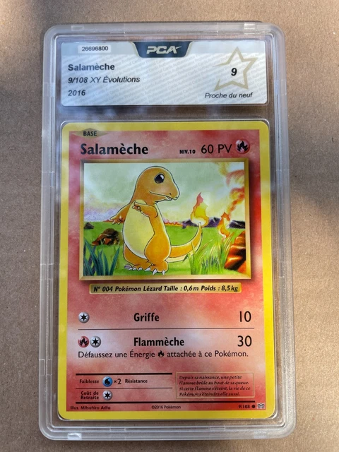 9/108 salameche Évolution Xy Pca Psa Display Etb Pokémon 🔥🔥🔥 carte 