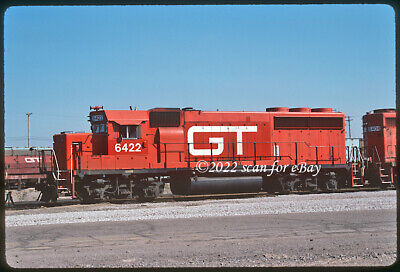 GTW Grand Trunk Western GP40-2 wearing DT&I Orange Paint Original Kodachrome