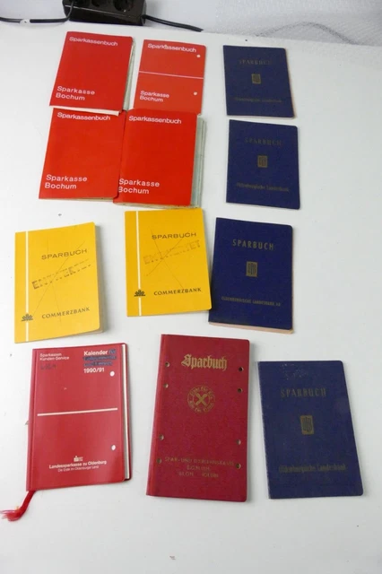 Sparbuch Konvolut alte entwertete Sparbücher aus alten Zeiten Lot RB-1567