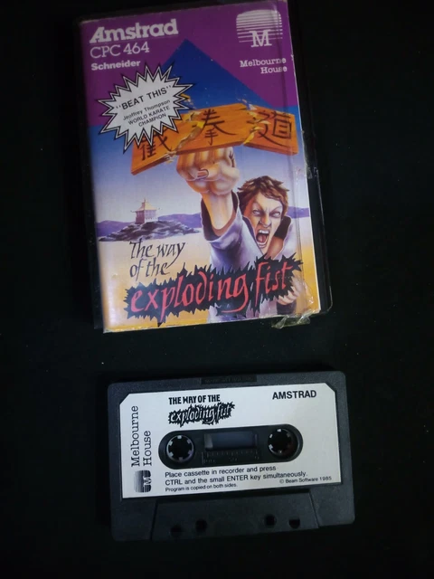 Jeu Amstrad CPC 464 Vintage - EXPLODING FIST - Années 80 - Bon état