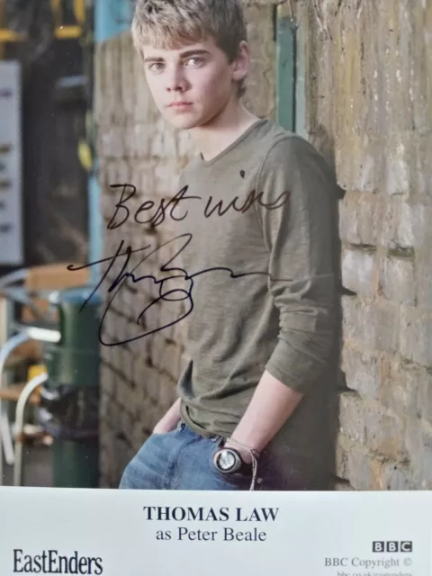 Eastenders, Peter Beale, Thomas Law, Hand Signed Photo Card, Excellent Condition