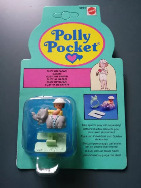 Vintage Polly Pocket neuf sous blister d'origine 1990 "Safari"