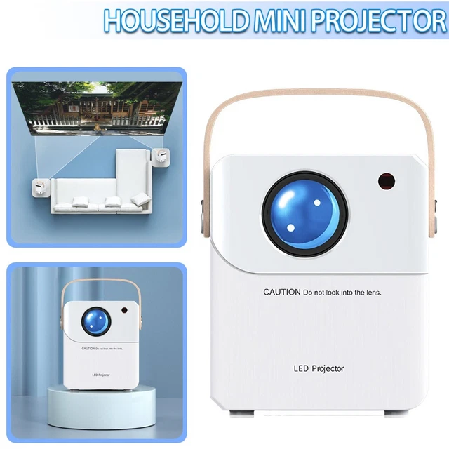 Mini Smart LCD Projector LED Android HD 1080P 4K Home Theater Speaker +o