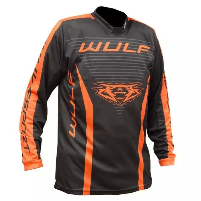 Wulfsport Adults Linear Motocross Jersey 2023 Motorcross MX Quad ATV Top Orange