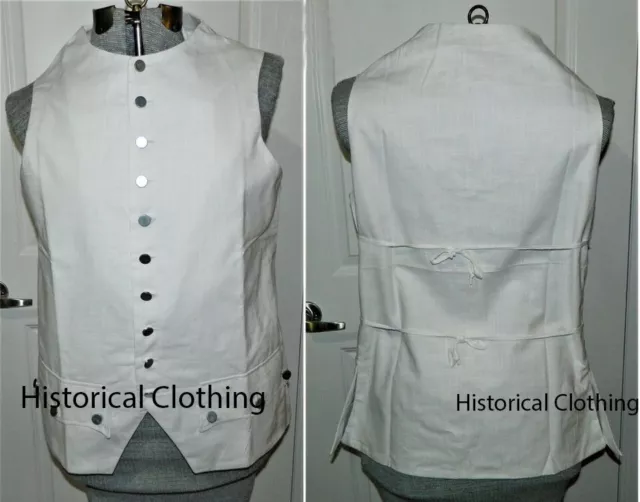 REVOLUTIONARY WAR 18th CENTURY LINEN WAISTCOAT 48" Chest
