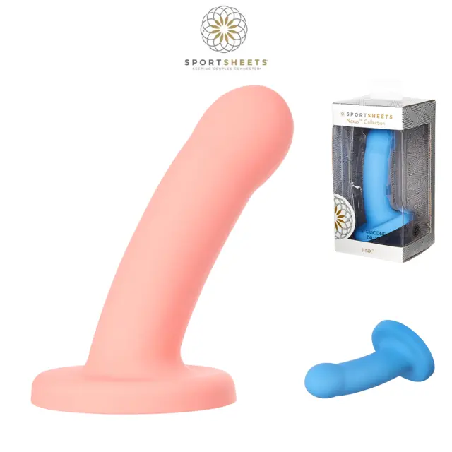 Piccolo Dildo con Ventosa e Curva per Punto G e P in Silicone Liscio Sportsheets