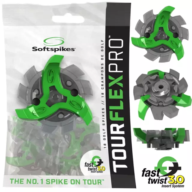 Softspikes Tour-Flex Pro® Fast-Twist Golf Soft Spike Set X 18 Golf Spikes