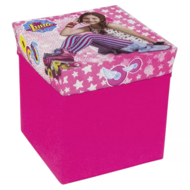 Soy luna Disney Pouf Stockage Pieghevole Chaise Boîte Récipient Enfants