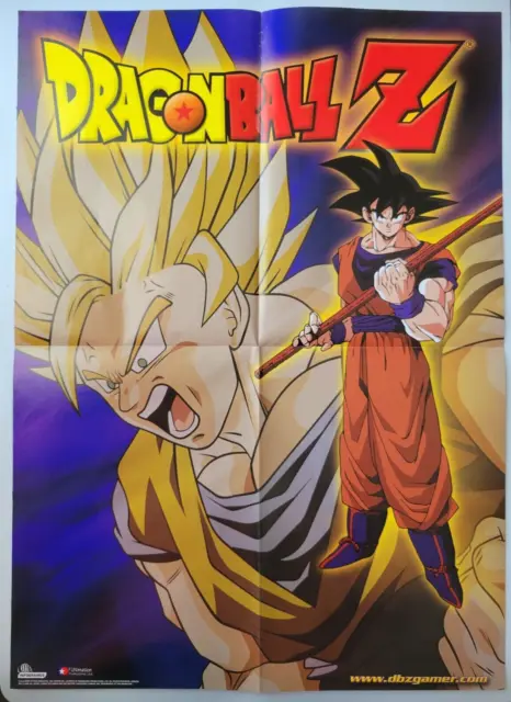 2002 Dragon Ball Z Super Saiyan Goku 2-Sided Poster Nintendo Power 20x15"