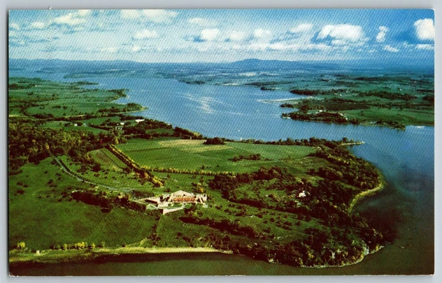Fort Ticonderoga, New York - Aerial View - Vintage Postcard Unposted