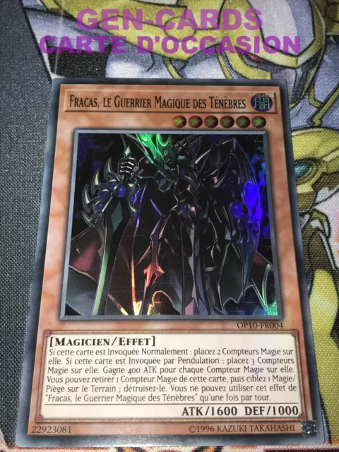 OCCASION Carte Yu Gi Oh FRACAS, LE GUERRIER MAGIQUE DES TENEBRES OP10-FR004