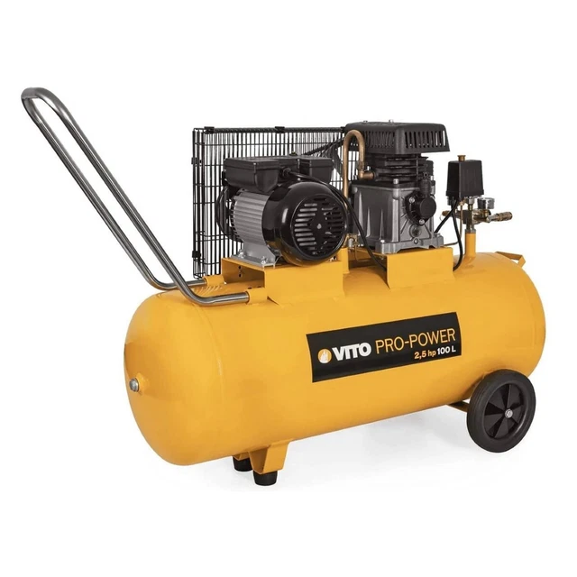 Compressore A Cinghia 100L 10 BAR 1900W 230V AC 2.5 Cv Vito