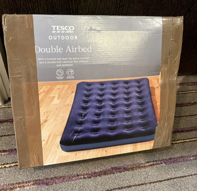 TESCO FLOCKED DOUBLE Air Bed 7.99 PicClick UK