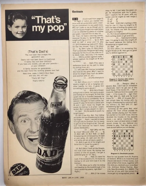 1969 Dad's Root Beer That's My Pop Soda Vintage Print Ad