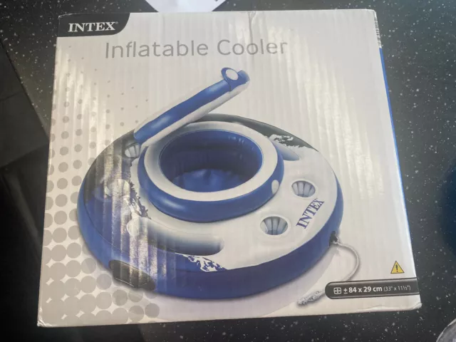 Pool Inflatable Cooler Intex Mega Chill cool box - swim ring Drink Server 89cm!
