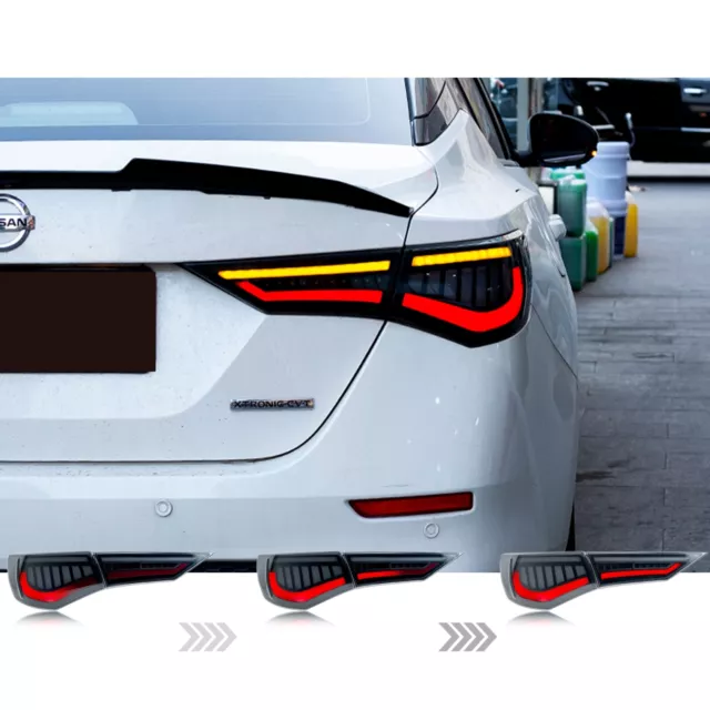 LED Tail Lights for Nissan Sentra 2020-2024 SR Animation Sequential Rear Lamps 2