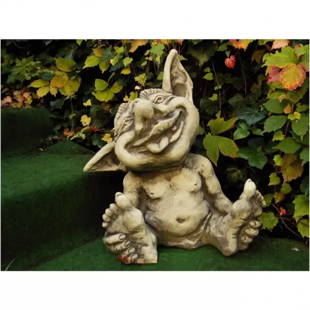 Baby Troll "Justus" Garten Frostfest Figur Steinguss Gnom Trolle Neu V-114416