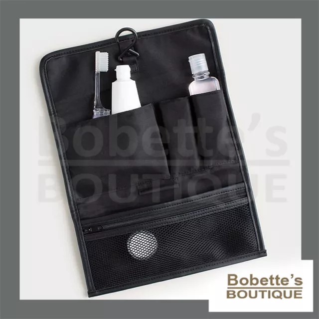 TROUSSE DE VOYAGE - POCHETTE DE TOILETTE & MAQUILLAGE PLIABLE à ACCROCHER