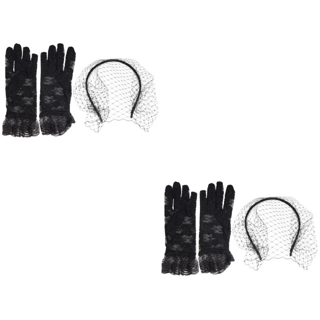 2 Set Velo Capelli Cerchio Sposa Velo Matrimonio Affascinator Rete Fascia Pizzo Fascia