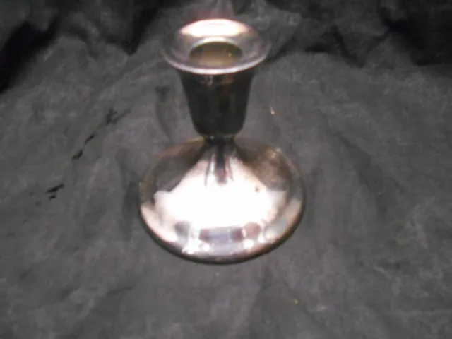 Single Vintage Hand Crafted International Silver Plate Candle Stick Holder