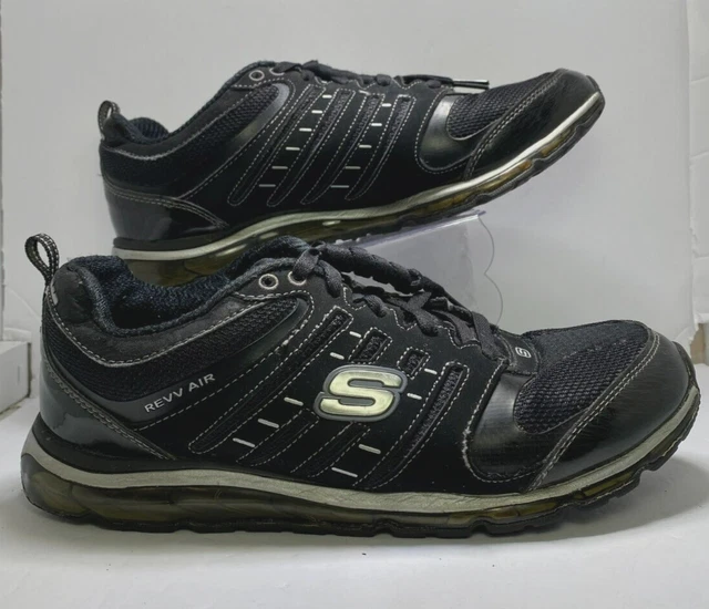 SKECHERS WOMENS REVV Air 76483 Black Casual Shoes Sneakers Size 8