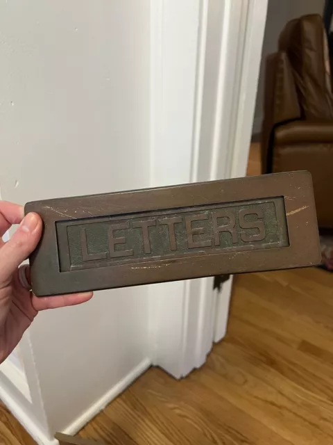 Antique Vintage Door Mail Slot “Letters”