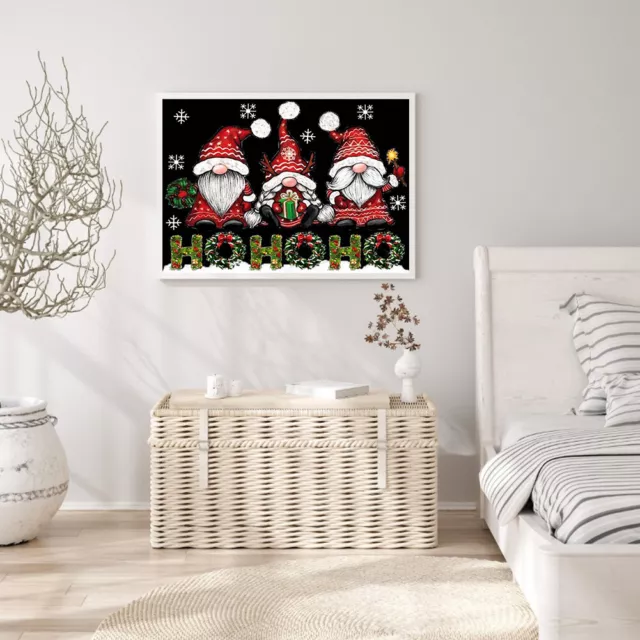 5D DIY Full Round Drill Diamond Painting Kit Christmas Dwarf Wall Art Craft Gift 3