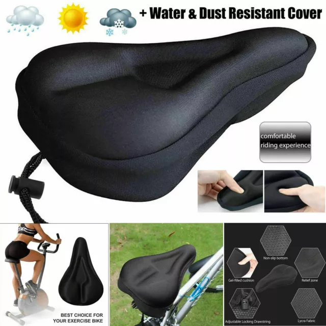 Mountain Bike Sport Gel Pad Comfy Cushion Saddle Seat Cover Race Bicycle Cycle