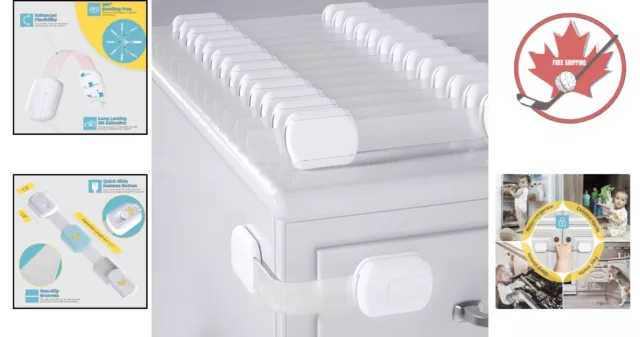 Child Safety Cabinet Locks - Adjustable, Flexible, Multi-Purpose - 14 Pack 2