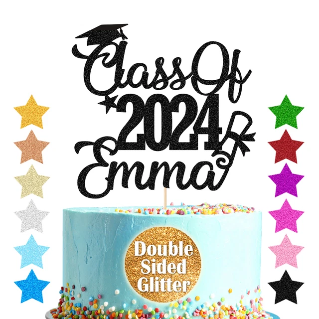 PERSONALISED CAKE TOPPERS Congrats Student Graduation Celebration Class