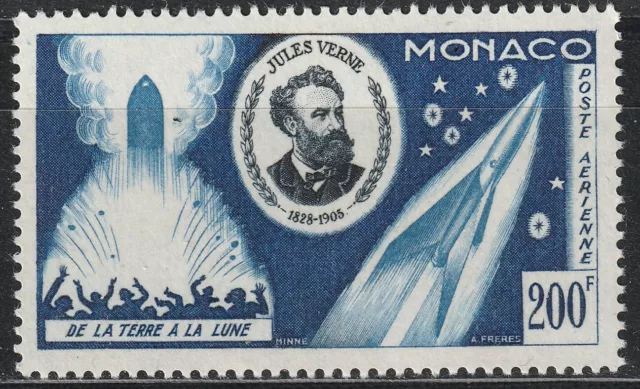 MONACO 1955 -  Jules Verne - Poste aérienne n° YT PA 60  -  Neuf** / MNH
