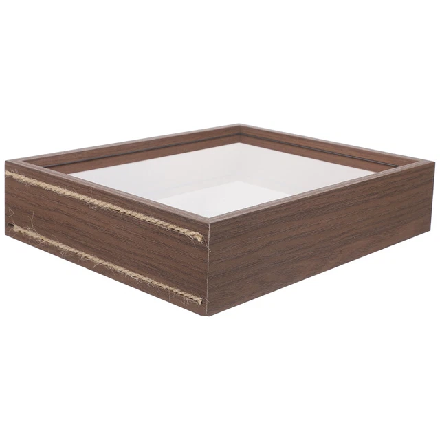 Cornice Per Foto In Legno Abachi - Set 2 Pezzi 40x4x2cm Con Clip E Corda - Foto 7