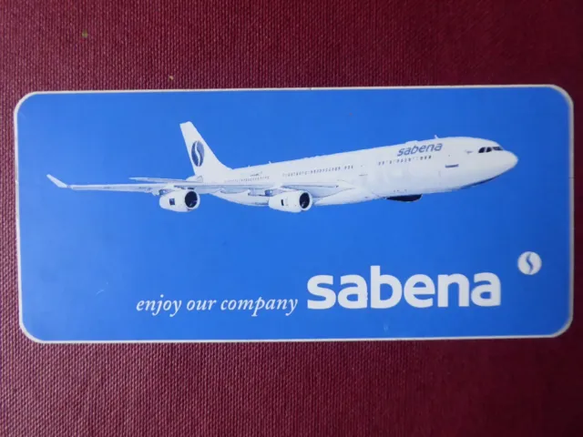 Autocollant Sticker Aufkleber Sabena Belgium Airlines Airbus
