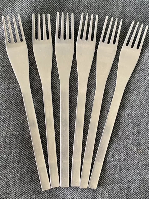 6 X Forks(18.5 Cms) 1960s Arthur Price "Midwinter" Cutlery Stainless Steel