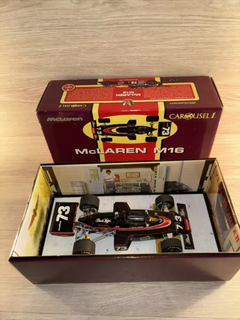 Carrusel 1/18 McLaren M16 Carling Black Label Indianápolis 500 1974 D.Hobbs