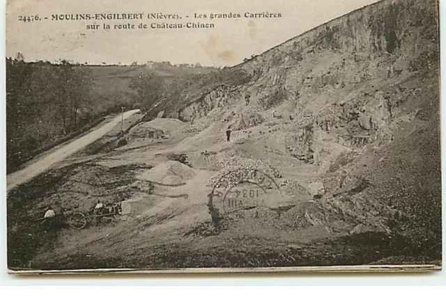 MOULINS-ENGILBERT - Les grandes Carrières sur la route de Château-Chinon - 19992