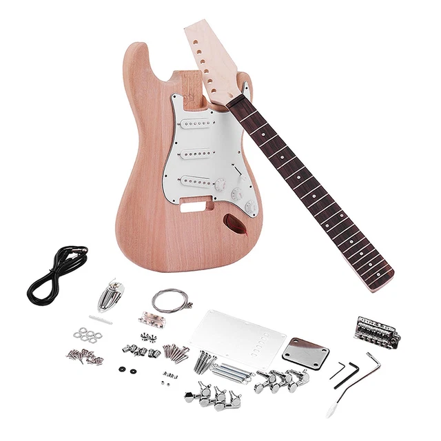 1 ensemble de guitare électrique bricolage inachevé touche palissandre