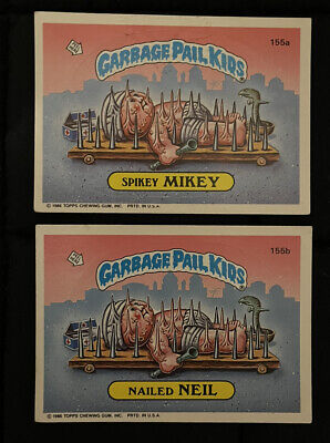 1986 Garbage Pail Kids Spikey Mikey & Nailed NEIL Series 4 GPK 155a & 155b