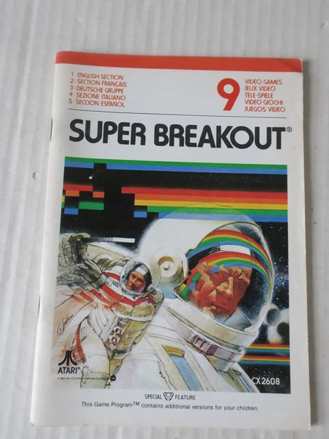 ATARI 2600 MANUAL Booklet Vanguard Instruction Book Only Direction