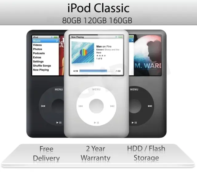 Brand New Apple iPod Classic 7th 160GB 256GB 1TB Gen Best Gift Freeshipping LOT