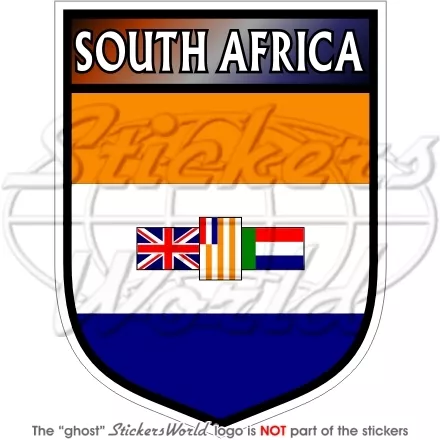 SOUTH AFRICA Former S.African Shield 100mm (4") Vinyl Bumper Sticker, Decal