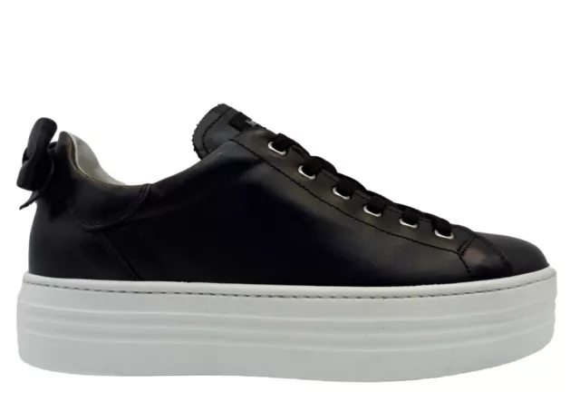 Chaussures Femme Nero Giardini E306520D Baskets Platform Casual Basses Cuir Noir
