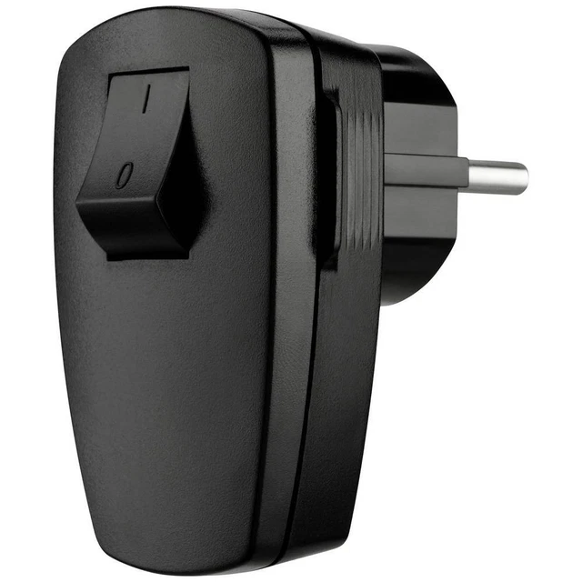 Fiche électrique mâle avec terre REV 0512102555 plastique avec interrupteur 250