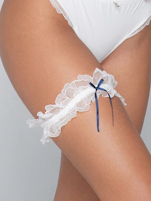 Giarrettiera Sexy In Pizzo Bianco Con Cuore Rosso - Foto 4